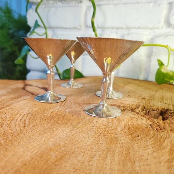Rare Zodax Metal Aperitif Glasses - Picture 5 of 12